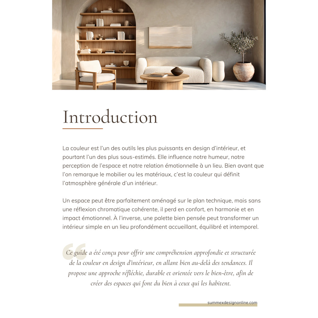 Guide complet - Couleurs en design d'intérieur Summexdesignonline